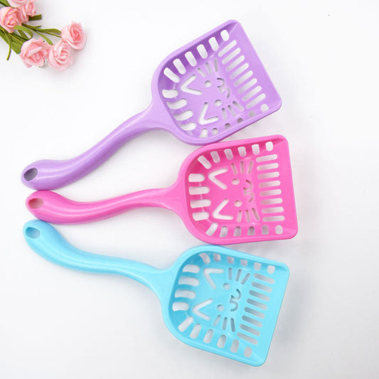 KFX-2011197 Cat Face Plastic Litter Scoop in Assorted Colors - 27.5cm x 10cm
