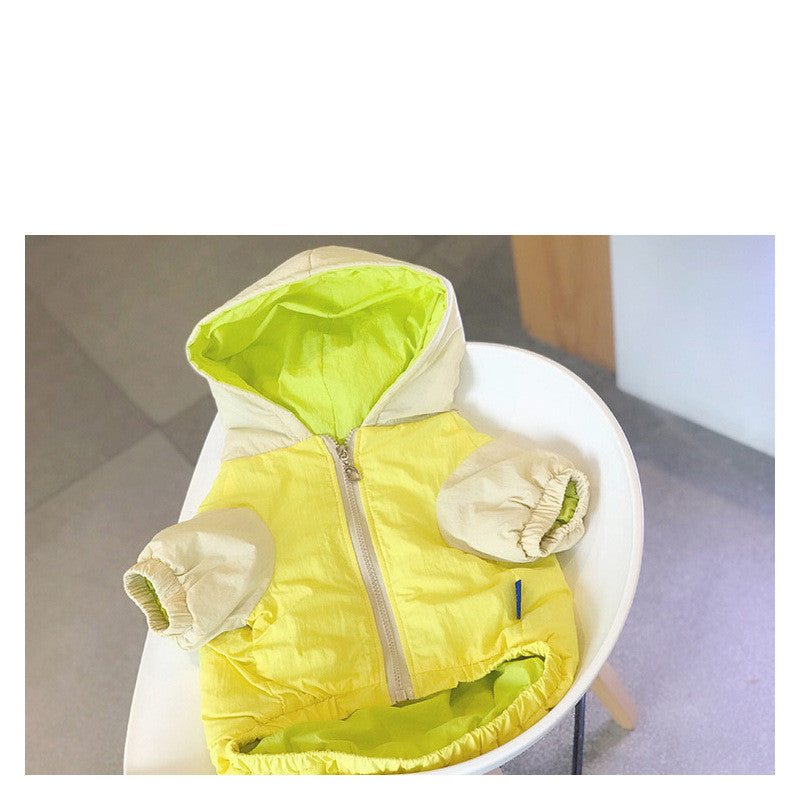 KFX-2013757 Cozy Color-Blocking Winter Cotton Dog Clothes for All Breeds