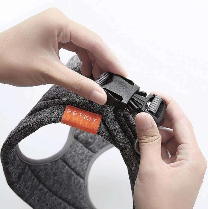 KFX-2014653 Adjustable Dog Rope Collar in Hemp Gray - Easy Attach Carabiner, Available in XS, S, M