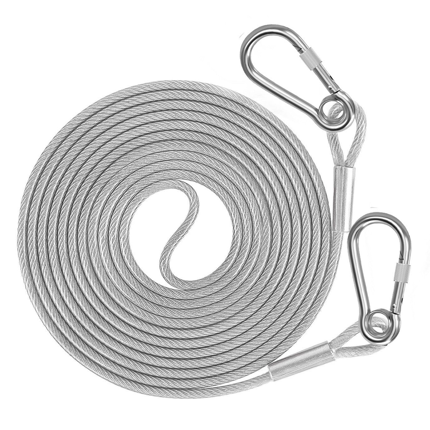 KFX-2015165 Durable Stainless Steel Wire Rope Dog Leash - Available in Multiple Lengths