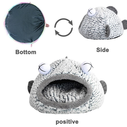 KFX-2015421 Three-Dimensional Sponge Cat Nest with Soft Velvet Fabric - Small and Large Sizes Available