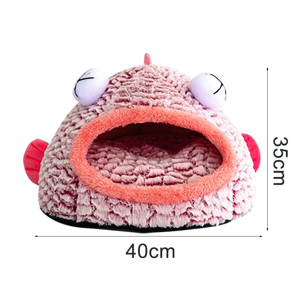 KFX-2015421 Three-Dimensional Sponge Cat Nest with Soft Velvet Fabric - Small and Large Sizes Available