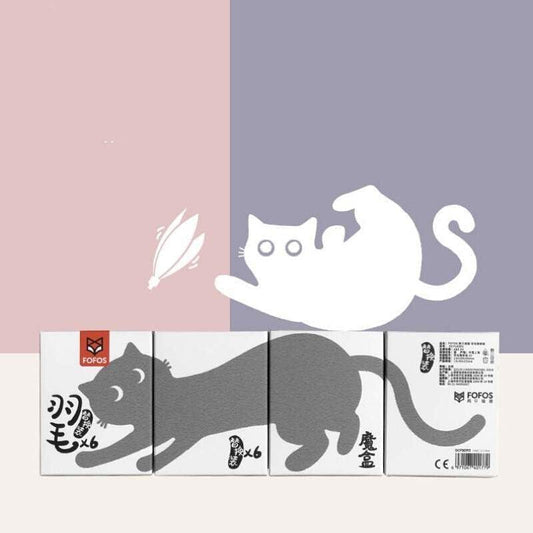 KFX-2017597 Feather Replacement Heads for Cat Teaser Toys - Pack of 6 Magic Box Refills