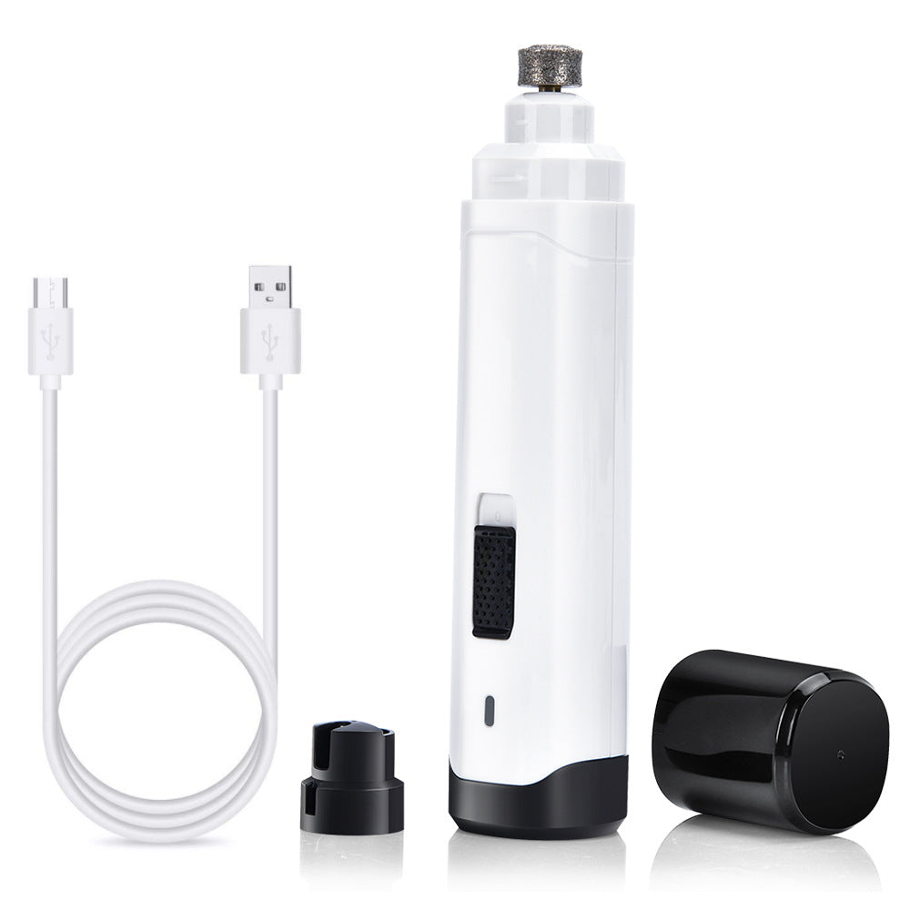 KFX-2019133 Automatic USB Pet Nail Polisher for Cats and Dogs - Electric Manicure Tool with Dual Speed Options