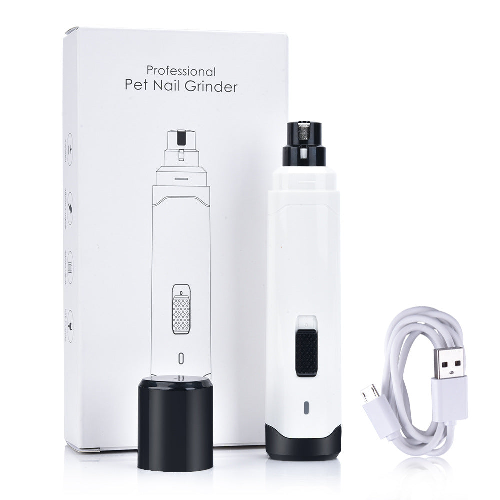 KFX-2019133 Automatic USB Pet Nail Polisher for Cats and Dogs - Electric Manicure Tool with Dual Speed Options
