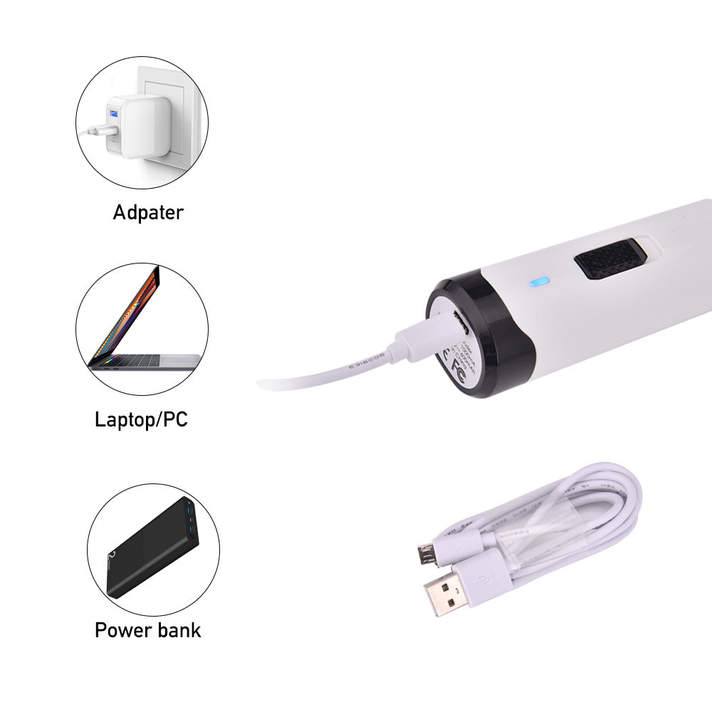 KFX-2019133 Automatic USB Pet Nail Polisher for Cats and Dogs - Electric Manicure Tool with Dual Speed Options