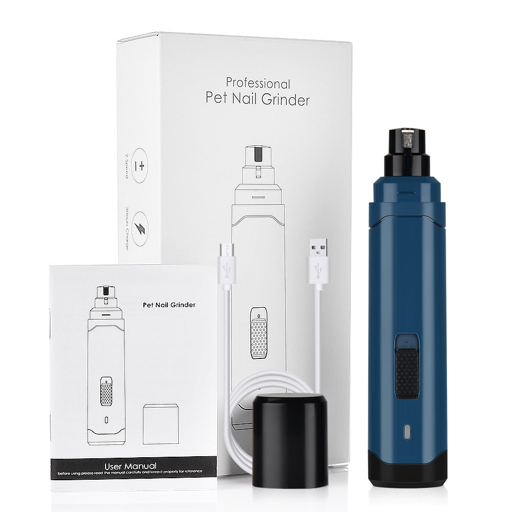 KFX-2019133 Automatic USB Pet Nail Polisher for Cats and Dogs - Electric Manicure Tool with Dual Speed Options