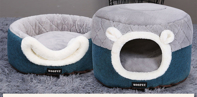 KFX-2021181 Dual-Purpose Quilted Cat Litter Mat with Warm Blanket and Summer Cooling Rattan Mat for Cats