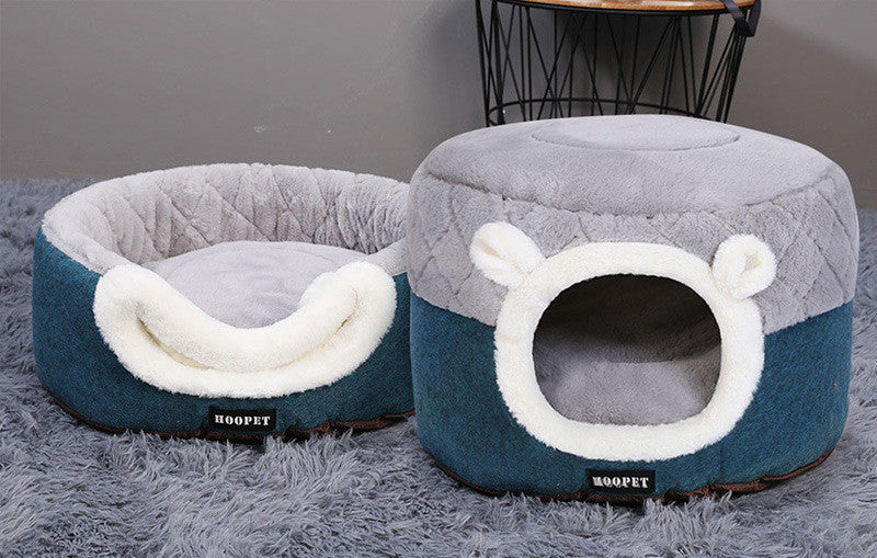 KFX-2021181 Dual-Purpose Quilted Cat Litter Mat with Warm Blanket and Summer Cooling Rattan Mat for Cats