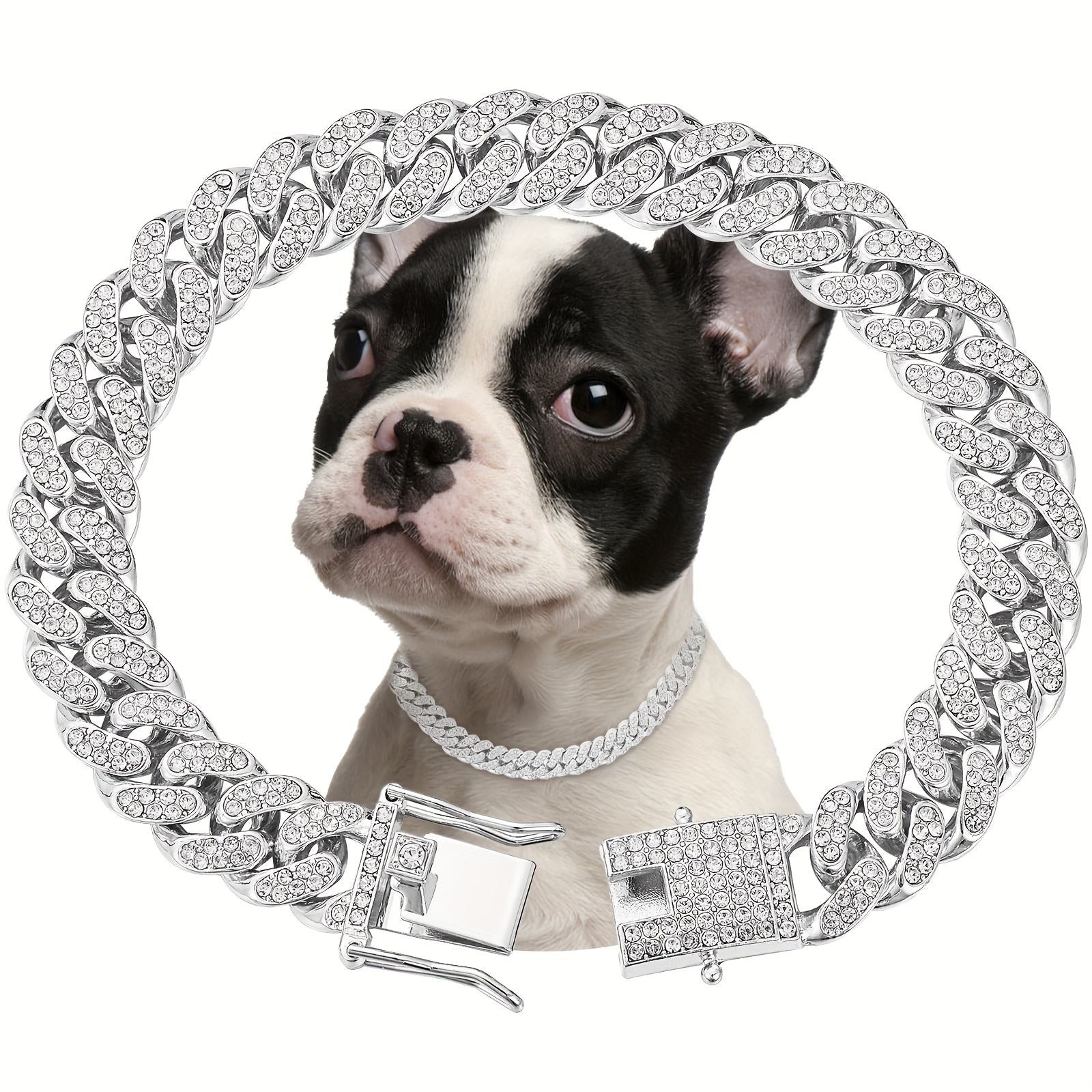 KFX-2023101 Shiny Diamond Safety Metal Necklace in Gold and Silver - Multiple Sizes Available