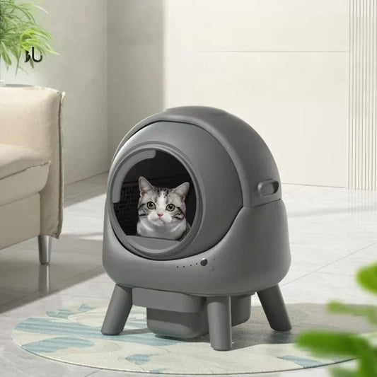 KFX-202451 Multi-Functional Fully Enclosed Smart Automatic Cat Litter Box with Easy Clean Design and Odor Control