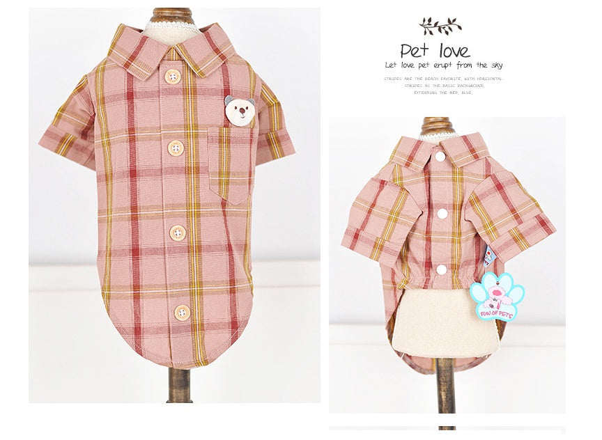 KFX-2025277 Comfortable Cotton Pet Shirt with Breathable Two-Leg Design