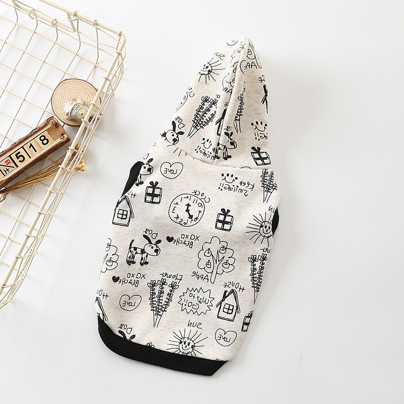 KFX-2026173 Cartoon Hooded Short-Sleeved Cotton Sweater Vest for Casual Wear