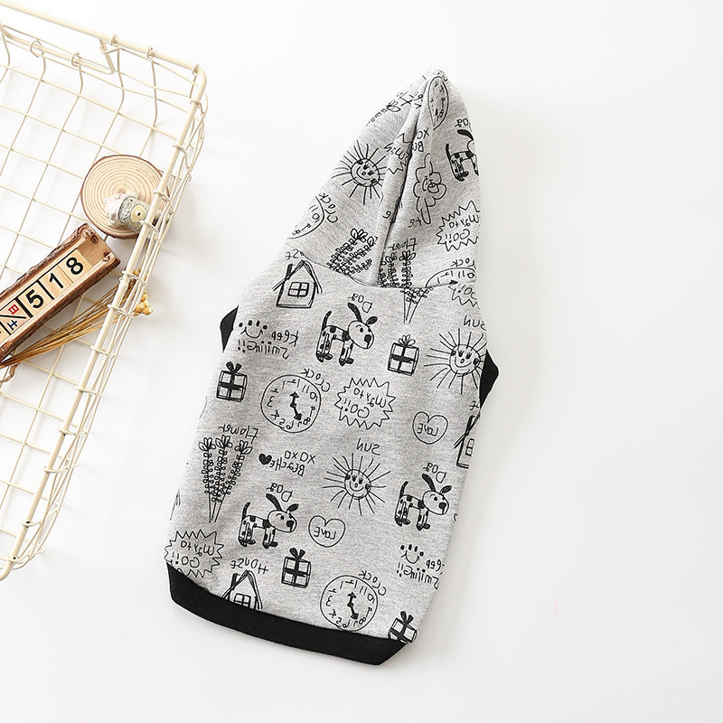KFX-2026173 Cartoon Hooded Short-Sleeved Cotton Sweater Vest for Casual Wear