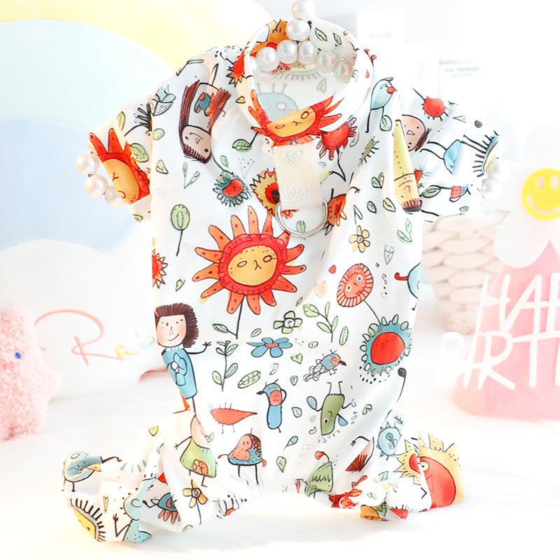 KFX-2026685 Colorful Bubble and Fairy Tale Kingdom Pet Dog Clothes for Autumn and Winter