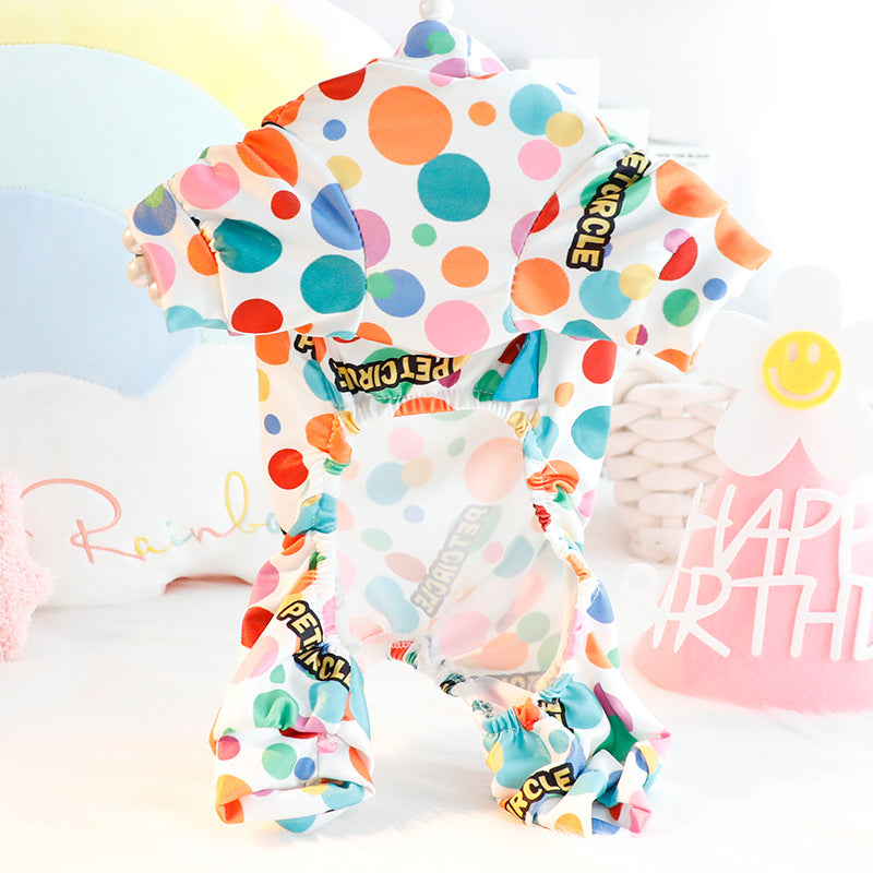 KFX-2026685 Colorful Bubble and Fairy Tale Kingdom Pet Dog Clothes for Autumn and Winter
