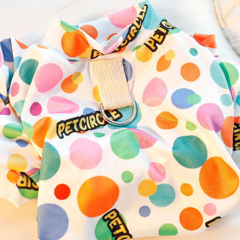KFX-2026685 Colorful Bubble and Fairy Tale Kingdom Pet Dog Clothes for Autumn and Winter