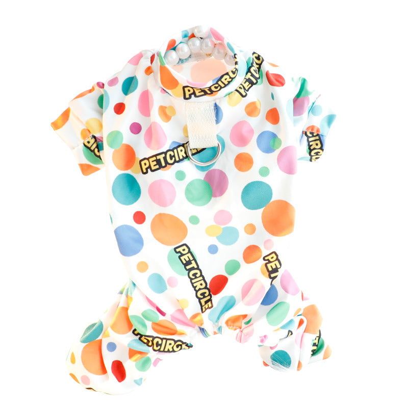 KFX-2026685 Colorful Bubble and Fairy Tale Kingdom Pet Dog Clothes for Autumn and Winter