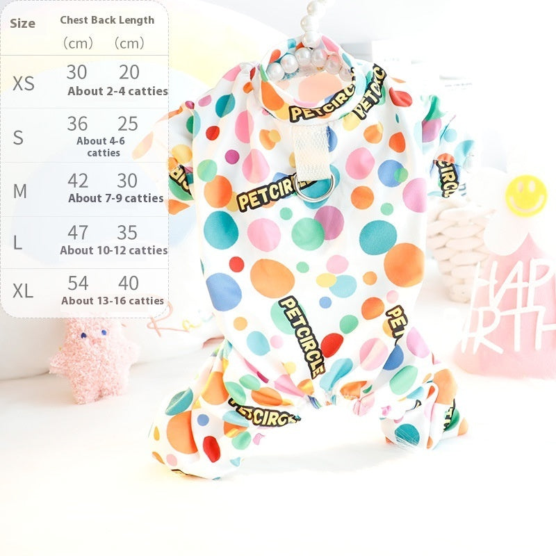 KFX-2026685 Colorful Bubble and Fairy Tale Kingdom Pet Dog Clothes for Autumn and Winter