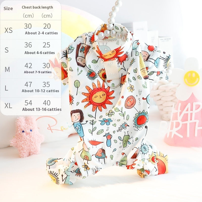 KFX-2026685 Colorful Bubble and Fairy Tale Kingdom Pet Dog Clothes for Autumn and Winter