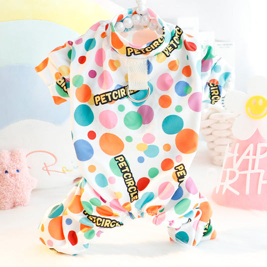 KFX-2026685 Colorful Bubble and Fairy Tale Kingdom Pet Dog Clothes for Autumn and Winter