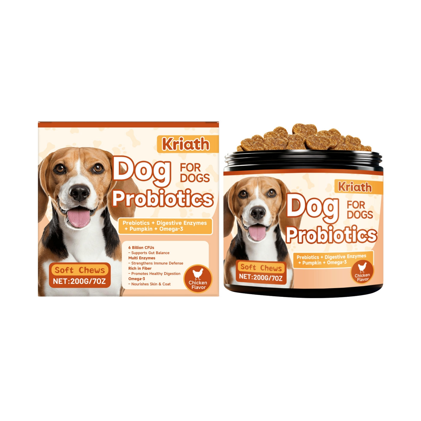 KFX-2026941 Canine Digestive Health Probiotic Granules with Omega-3 and Enzymes