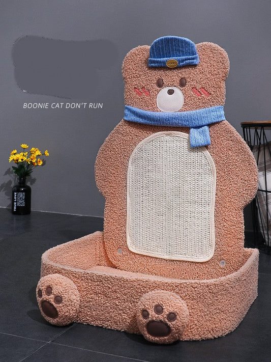 KFX-2030141 Vertical Cat Scratching Board with Sisal Rope and Cute Design for Play and Rest