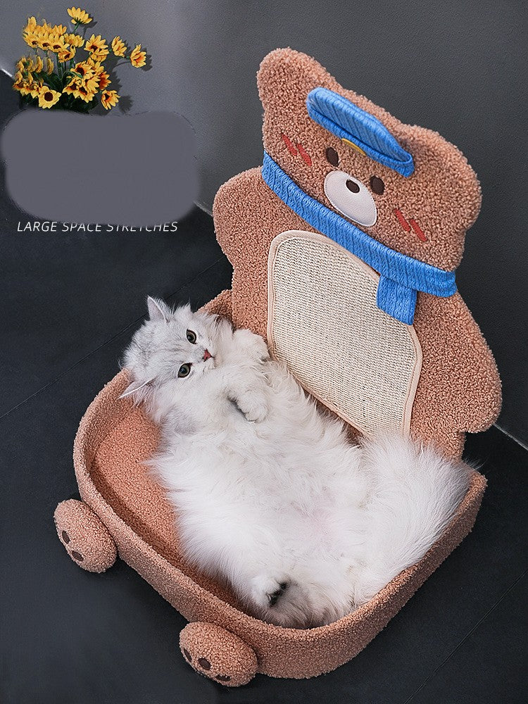 KFX-2030141 Vertical Cat Scratching Board with Sisal Rope and Cute Design for Play and Rest
