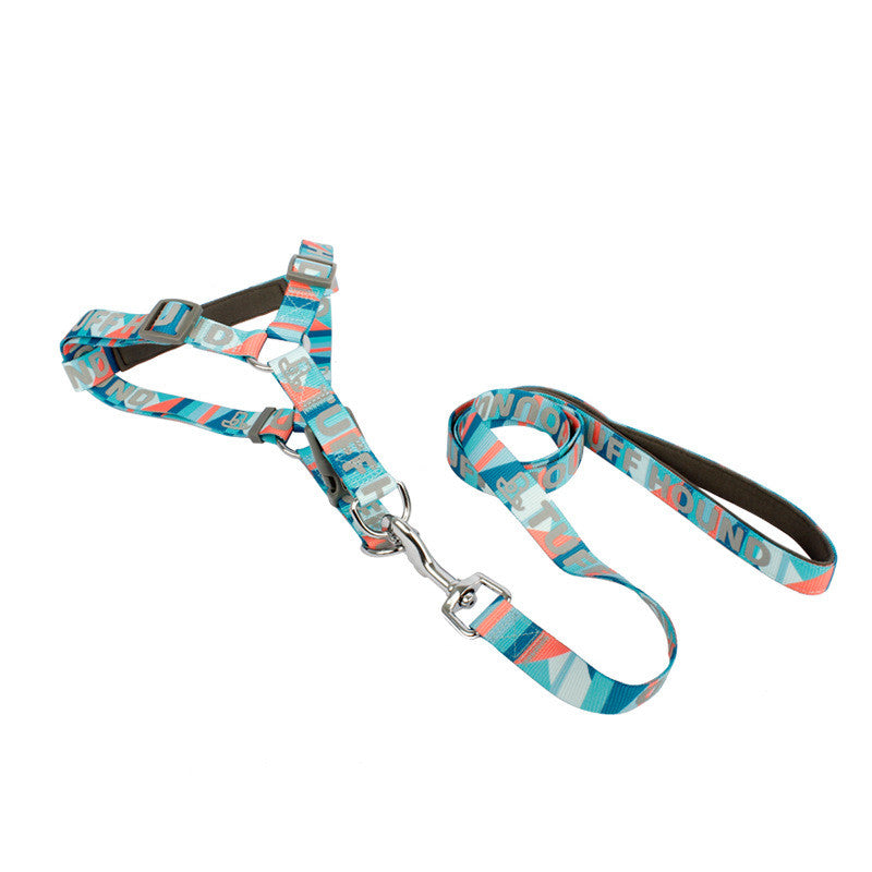 KFX-2030653 Adjustable Pet Chest Harness Triangle Strap in Blue - Multiple Sizes Available