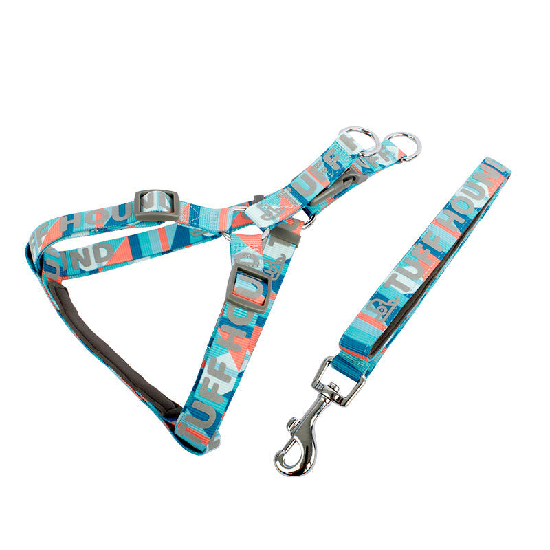 KFX-2030653 Adjustable Pet Chest Harness Triangle Strap in Blue - Multiple Sizes Available