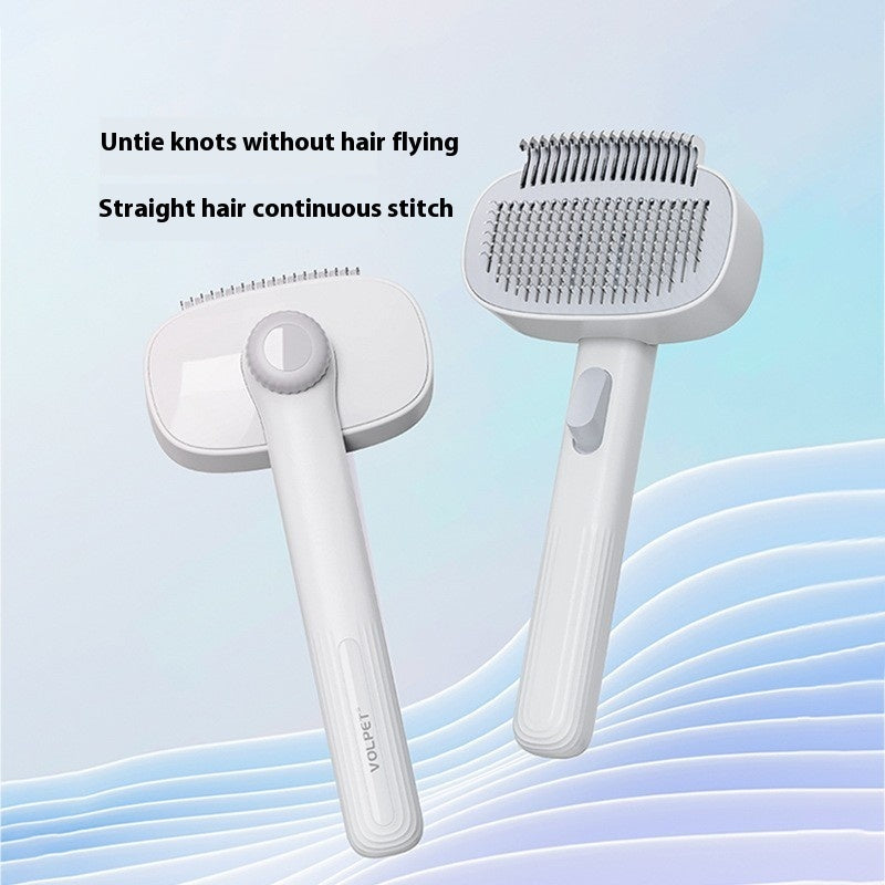 KFX-2032445 Elegant White Pet Comb for Cats and Dogs - Shunmao Knot Comb for Effortless Grooming