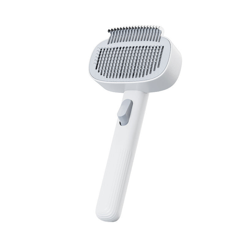 KFX-2032445 Elegant White Pet Comb for Cats and Dogs - Shunmao Knot Comb for Effortless Grooming