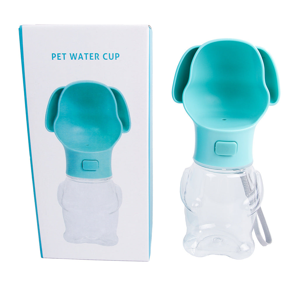 KFX-2032701 Portable Pet Travel Mug - Blue Powder, ABS Material with Transparent PC Cup Body, Easy to Clean