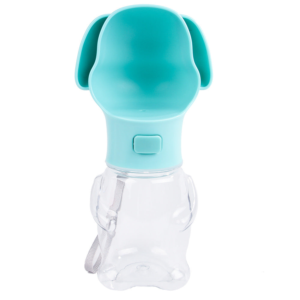 KFX-2032701 Portable Pet Travel Mug - Blue Powder, ABS Material with Transparent PC Cup Body, Easy to Clean