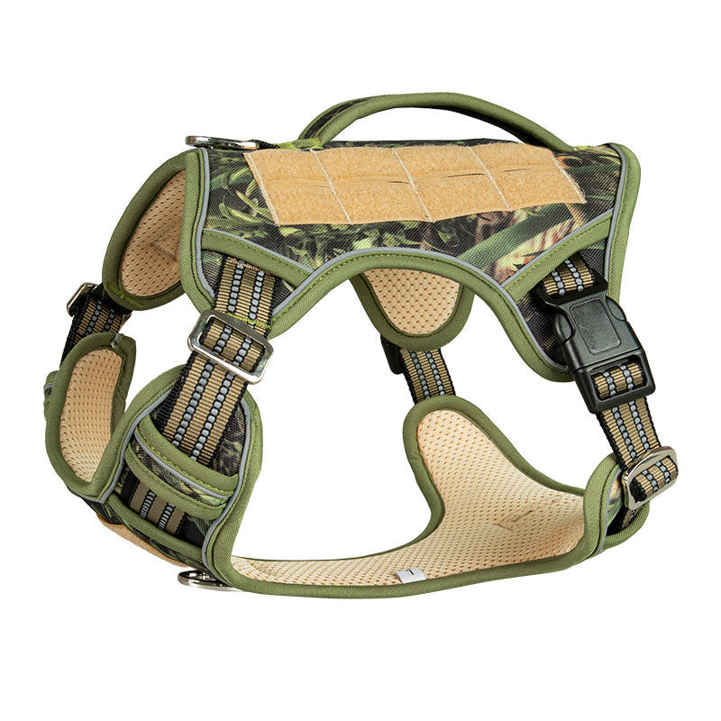 KFX-2035901 Search and Rescue Tactical Dog Chest Strap - Available in Black, Khaki, Camouflage, and Olive Green