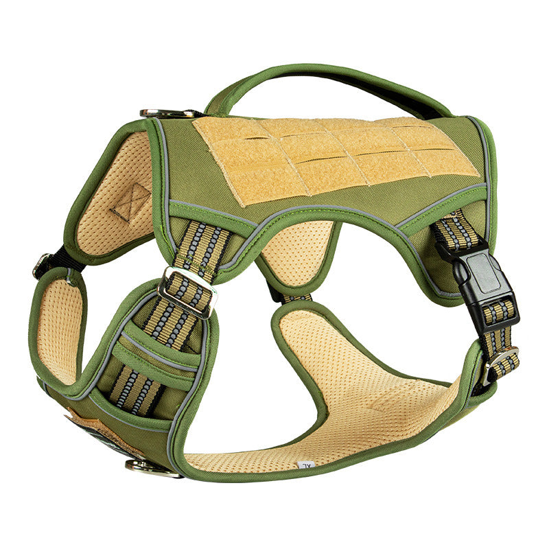 KFX-2035901 Search and Rescue Tactical Dog Chest Strap - Available in Black, Khaki, Camouflage, and Olive Green