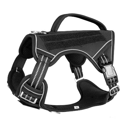 KFX-2035901 Search and Rescue Tactical Dog Chest Strap - Available in Black, Khaki, Camouflage, and Olive Green