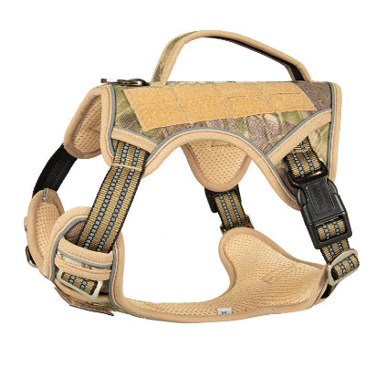 KFX-2035901 Search and Rescue Tactical Dog Chest Strap - Available in Black, Khaki, Camouflage, and Olive Green
