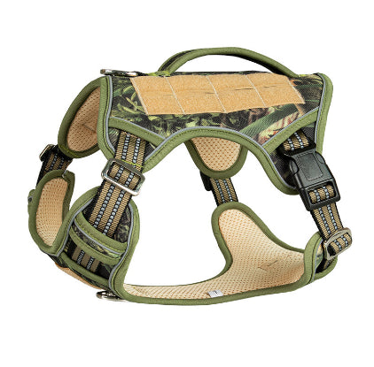 KFX-2035901 Search and Rescue Tactical Dog Chest Strap - Available in Black, Khaki, Camouflage, and Olive Green
