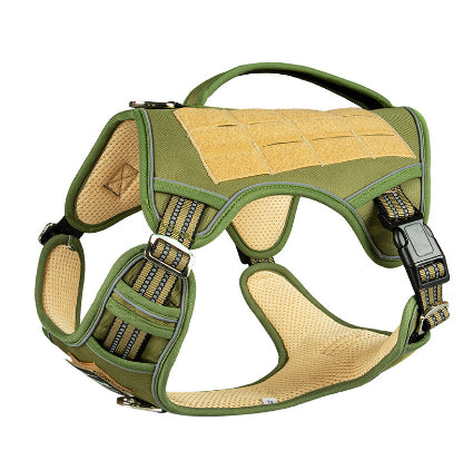 KFX-2035901 Search and Rescue Tactical Dog Chest Strap - Available in Black, Khaki, Camouflage, and Olive Green