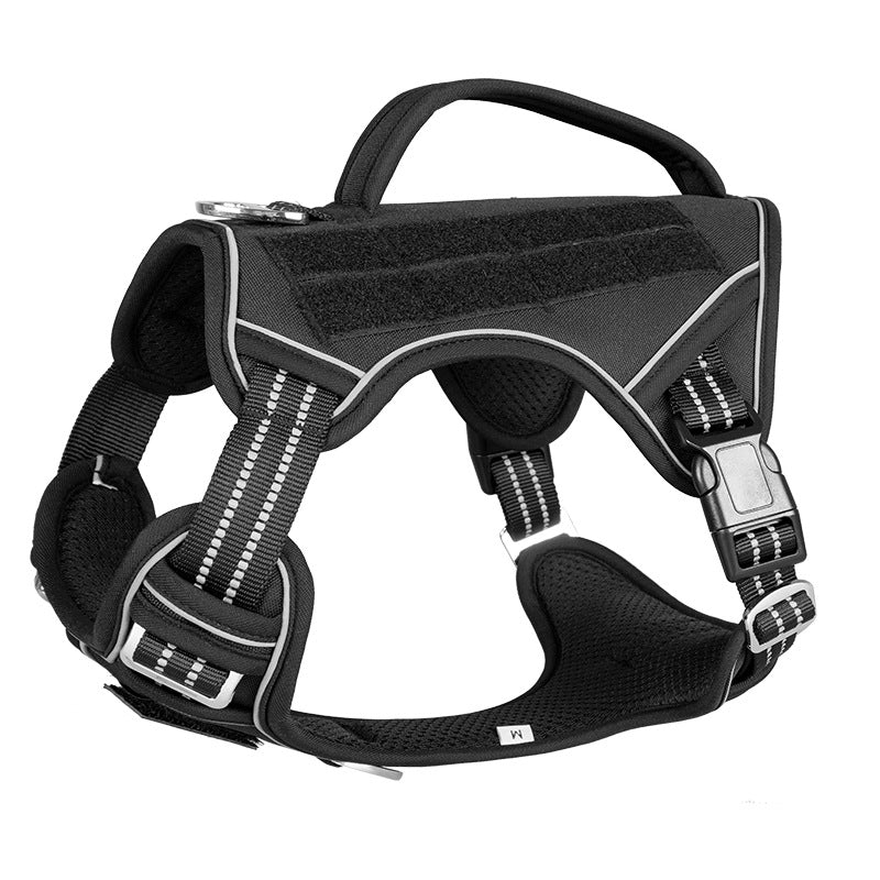 KFX-2035901 Search and Rescue Tactical Dog Chest Strap - Available in Black, Khaki, Camouflage, and Olive Green