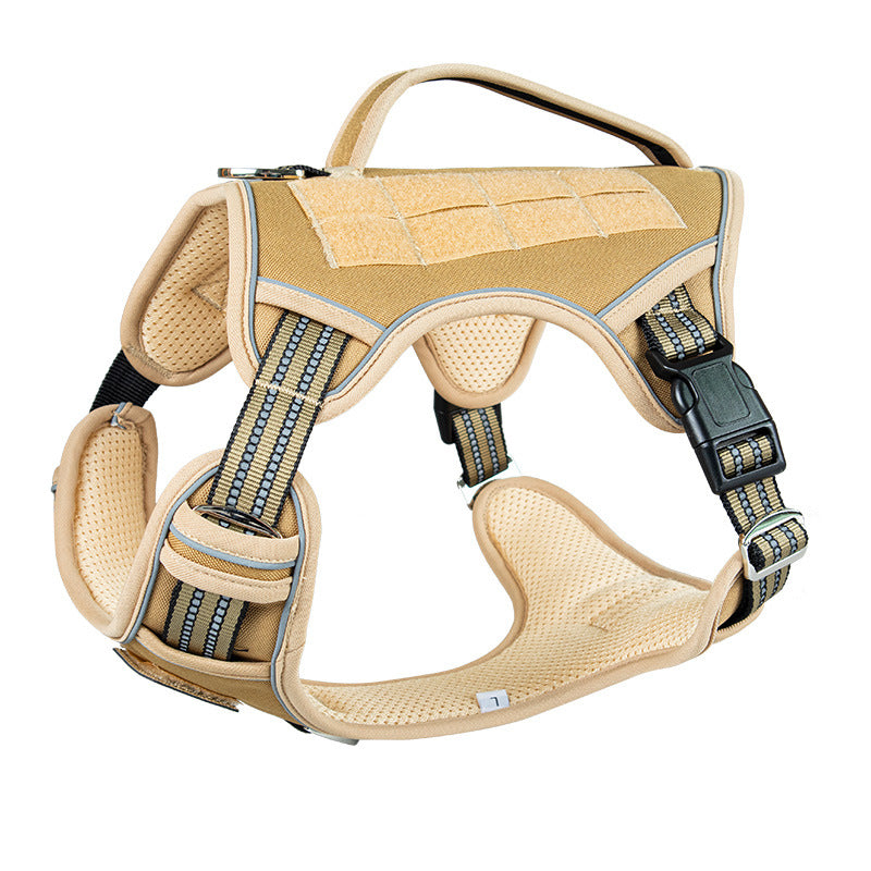 KFX-2035901 Search and Rescue Tactical Dog Chest Strap - Available in Black, Khaki, Camouflage, and Olive Green