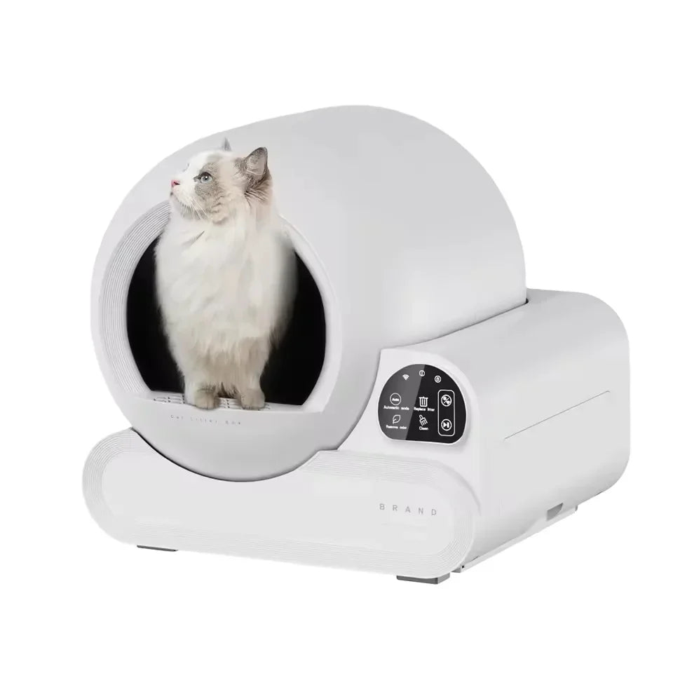 KFX-203603 Automatic Self-Cleaning Cat Litter Box for Multiple Kitties - 70L Capacity, Safety Anti-Pinch Design, Dust-Free