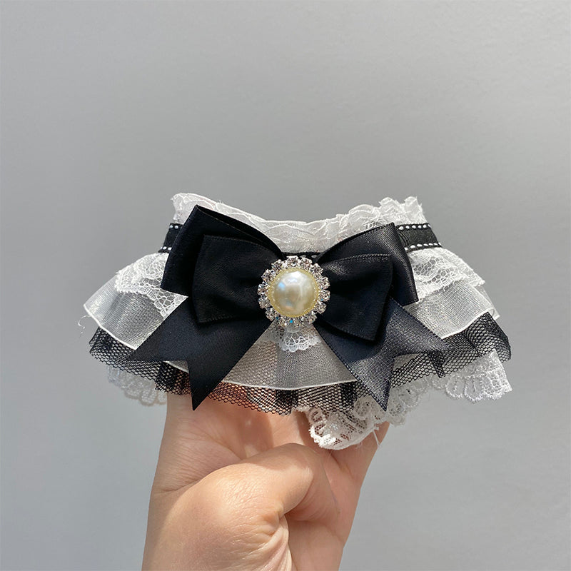 KFX-2039997 Pet Bow Tie and Drool Towel Cat Bib Collar - Multiple Sizes Available