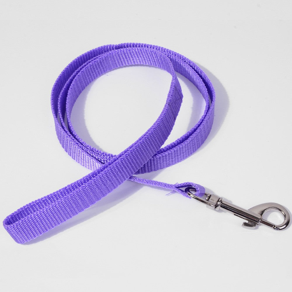 KFX-2042173 Multicolor Nylon Dog Leash with Hand Hold - Available in Blue, Black, Red, Purple, Pink, Green