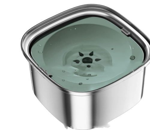 KFX-2042557 Large Capacity Pet Water Bowl - Stainless Steel with Floating Design in Various Colors