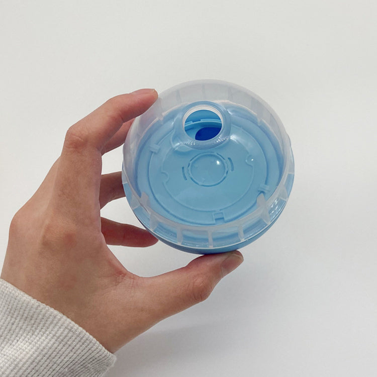 KFX-2043197 Pet Food Dispensing Tumbler Toy for Dogs and Cats - Durable Plastic, 8.5CM, Available in Blue, Pink, Yellow