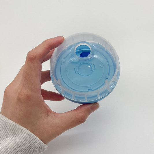 KFX-2043197 Pet Food Dispensing Tumbler Toy for Dogs and Cats - Durable Plastic, 8.5CM, Available in Blue, Pink, Yellow