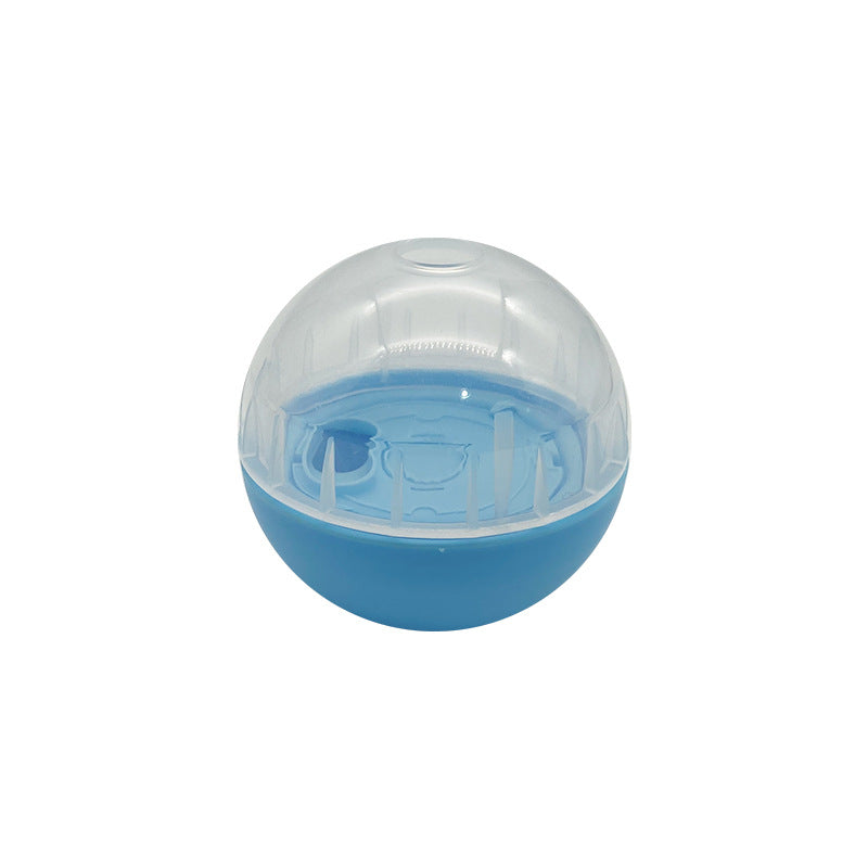 KFX-2043197 Pet Food Dispensing Tumbler Toy for Dogs and Cats - Durable Plastic, 8.5CM, Available in Blue, Pink, Yellow