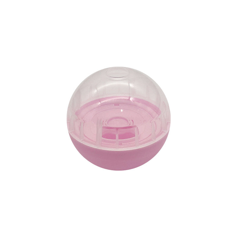 KFX-2043197 Pet Food Dispensing Tumbler Toy for Dogs and Cats - Durable Plastic, 8.5CM, Available in Blue, Pink, Yellow
